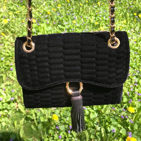 Aimee Kestenberg Quilted Velvet Leather Purse Bag - Picture 1 of 5